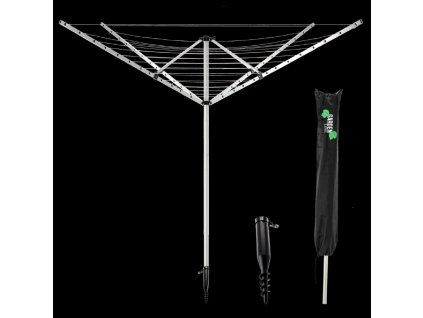 Uscător de rufe de grădină cu 4 brațe, 50 m, cu capac *5331