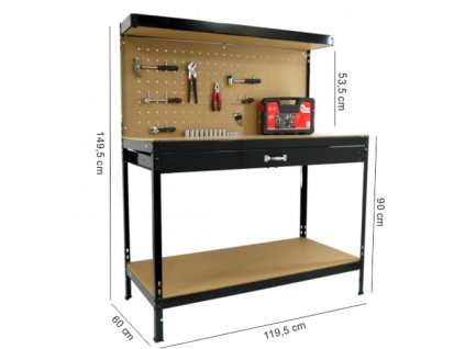 Masă de Atelier cu Sertar 120 x 60 x 150 CM *3601
