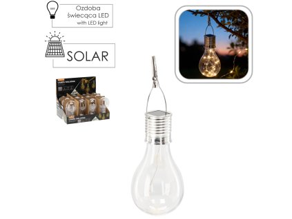 LAMPĂ SOLARĂ CU BEC 7,5 x 7,5 x 22 CM 1 BUC.