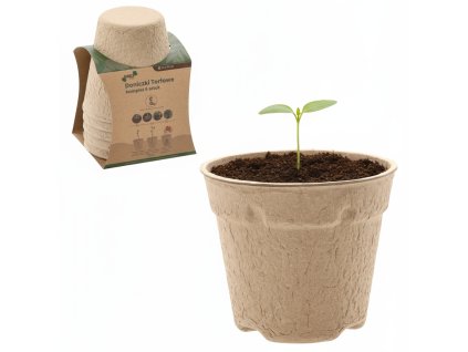 Set de 5 ghivece din turbă 10 x 10 cm *3241