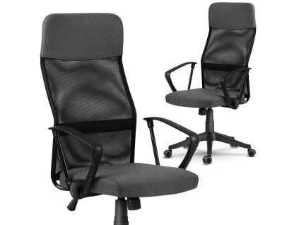 Scaun de birou Sydney plasă micro gri închis