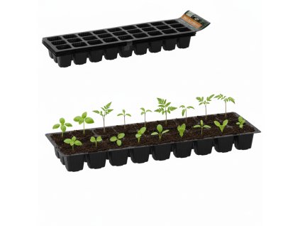 Set de 5 tăvi de cultivare din plastic cu 27 de celule *4373