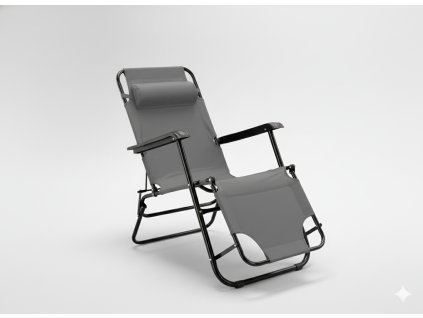 LIT DE JARDIN PLIABIL CU SPATAR PENTRU CAP GRI *6896