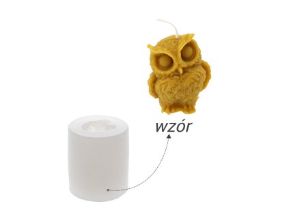 Formă din silicon pentru lumânări bufniță *2618