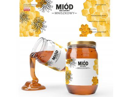 Set 100 etichete pentru nectar de miere de păpădie 154 x 60 mm *8184