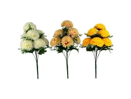 RAMĂ ARTIFICIALĂ - BUCLE DE CRIZANTEME 51 CM MIX DE CULORI