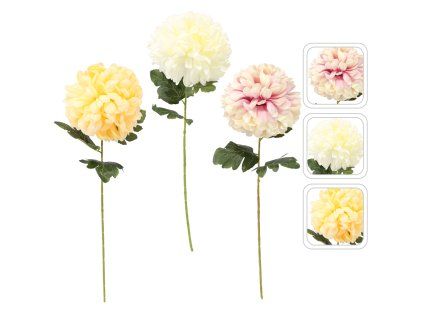 RAMIFICAT ARTIFICIAL - CRIZANTEMĂ MARE 72 CM MIXX DE CULORI