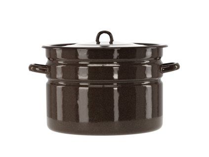 Oală Emailată Simplă 16 L 32 CM Culoare Maro S/P *3585