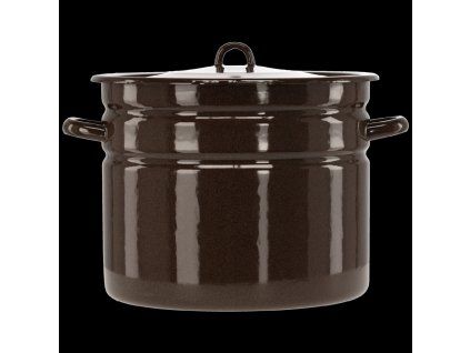 Oală Emailată Dreaptă 20 L 32 CM Maro S/P *3592