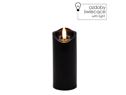 111499 candle led neagra 5 x 12 5 cm 9339