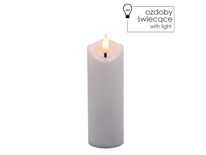 Cândela LED Albă 5 x 15 cm *9346