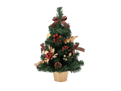 BRAZIȚ DE CRĂCIUN 50 CM ROȘU-AURIE *2347