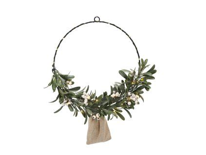 Coroana de Crăciun 40 CM cu Vâsc LED *2084