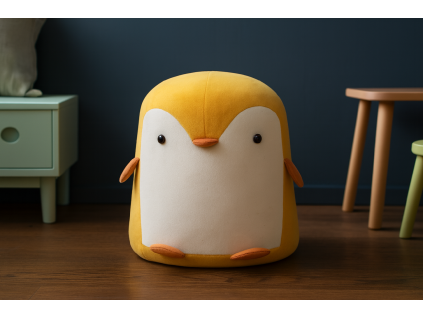 Puf Puff Pinguin Galben 28 x 34 CM *8830