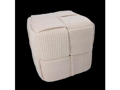 Taburet Împletit 40 x 40 x 40 cm Crem *4194