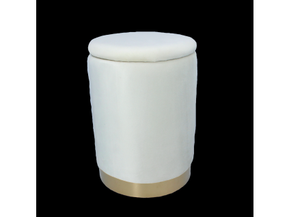 Puf rotund crem 28 x 42 cm *4248