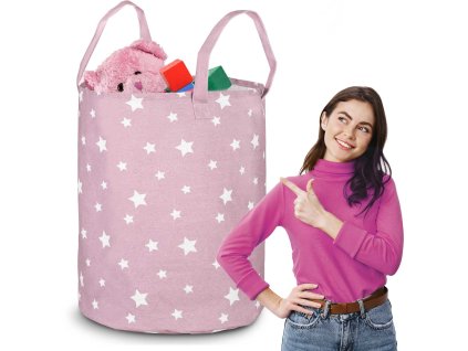 Coș pentru jucării Nukido - roz