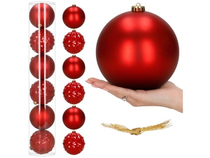 Set de Bile de Crăciun 15 cm - 6 Bucăți