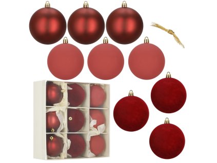 SET DE BILE DE CRĂCIUN 8 CM 9 BUC.