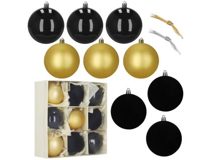 Set de ornamente de Crăciun 8 cm 9 bucăți - CA1539