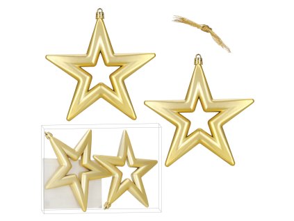 DECORAȚIUNI DE CRĂCIUN PENTRU BRAD - STELE 2 BUC.
