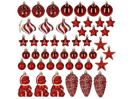 Set de 48 globuri de Crăciun CA0967