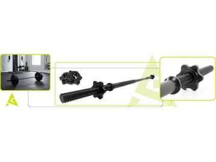 205445 act0010 gryf prosty czarny 120 cm 25 mm M0