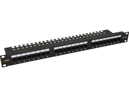 large rp u24v5 patch panel 24 porty utp cat5e pulsar