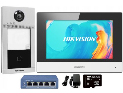 DS-KIS604-S - Set interfon video IP Villa, Mifare, PoE - Hikvision