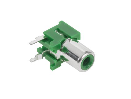 Conector RCA de culoare verde