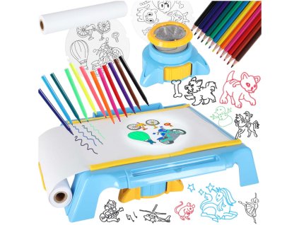 Tablă de desen proiectată albastră pentru proiector