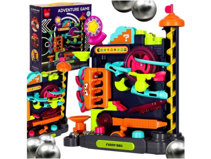 Pista cu obstacole cu mingi - jucărie tip arcade