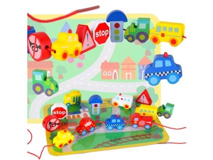 Bucăți din lemn pentru a împleti vehicule cu platformă