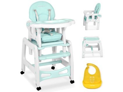 Scaun de masă pentru copii 5 în 1 Sinco turcoaz