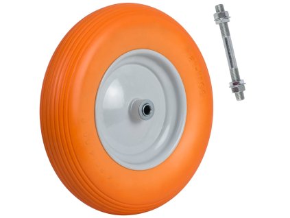 Roată pentru roabă 4.00-8 portocaliu-albastru