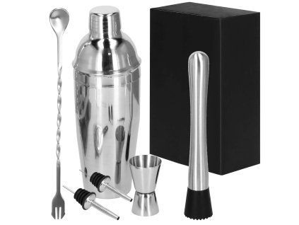 45513 ki0013 zestaw barmanski do drinkow shaker 550 ml 6 elem M0