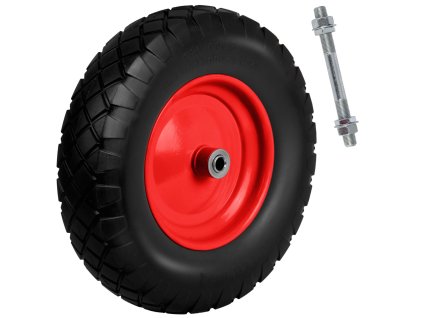 Roată pentru roabă 4,00-8 negru-roșu