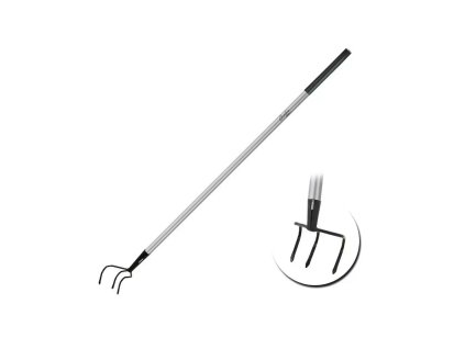 Scarificator pentru grădină cu trei colți și mâner tubular 80B072