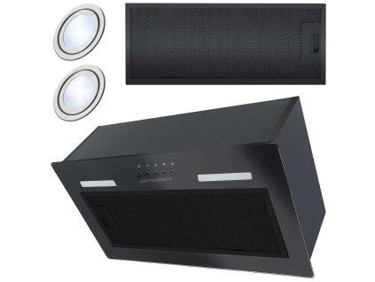 Hota bucătărie sub dulap 52 cm negru BT-236