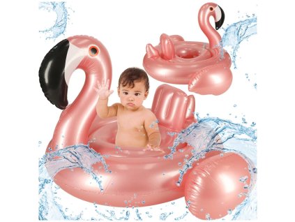 Colac gonflabil cu scaun pentru copii Flamingo