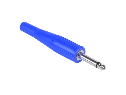 Conector jack 6,3 mm mono albastru