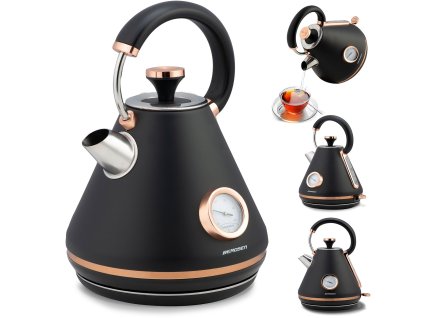 Fierbător cu termometru 1,7 l BD-701 negru