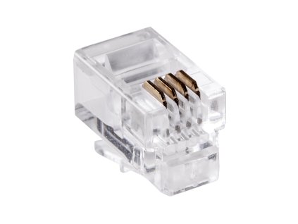 Conector telefonic 4P4C / RJ10 pentru conectarea receptorului la telefon, 100buc TEL0001