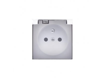 Acoperire priză IP44 Simon 54 pentru rame PREMIUM, clapetă transparentă