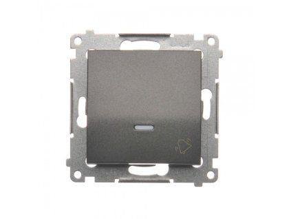 Buton comutator Simon 54 LED sonerie iluminat, modul antracit