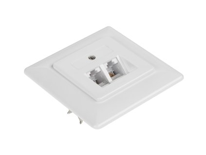 Priză telefonică sub tencuială 8P4C dublă tranzit,