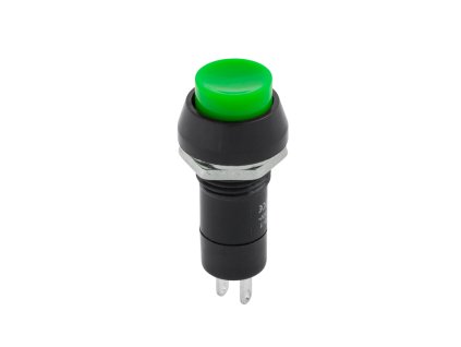 Comutator cu buton 230V rotund verde PRK0011D