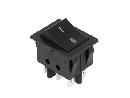 Întrerupător basculant 250V SW-IRS-2 6 pini negru