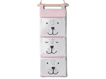 Coș pentru jucării gri roz 740321