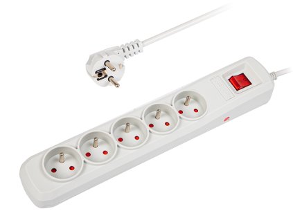 Prelungitor cu întrerupător 1,5m R-5 gri